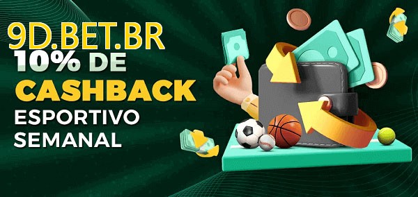 10% de bônus de cashback na 9D.BET.BR